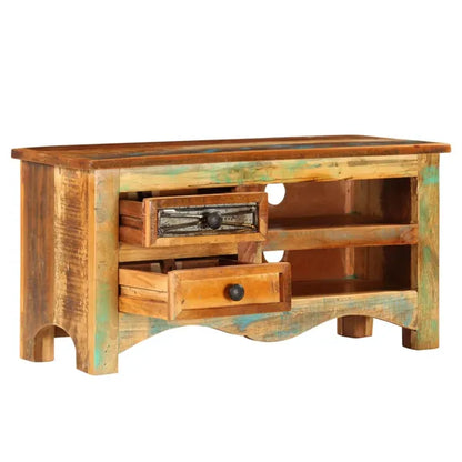 TV Stand 31.5"x11.8"x15.7" Solid Wood Reclaimed