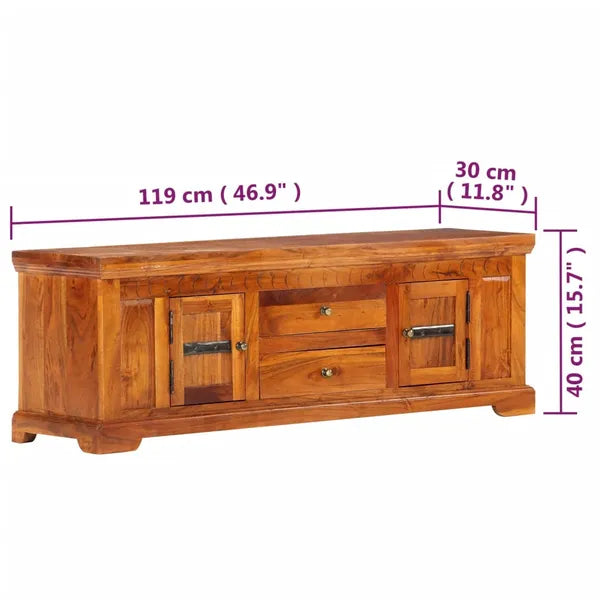 TV Stand 46.9"x11.8"x15.7" Solid Wood Acacia