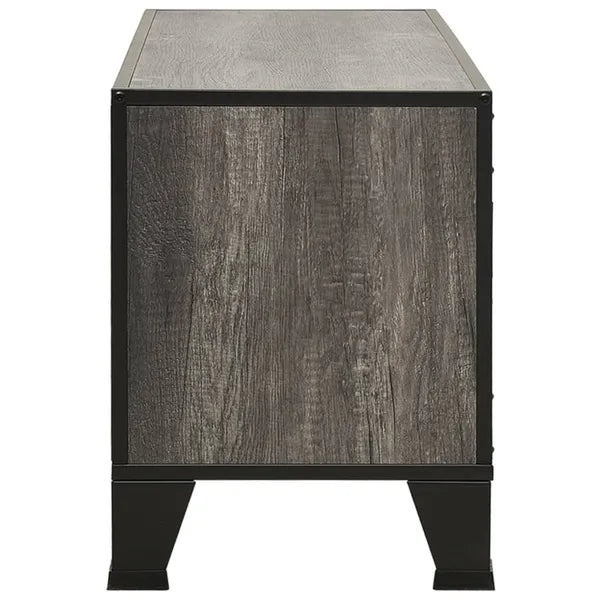 TV Stand Gray 41.3"x14.2"x18.5" Metal and MDF