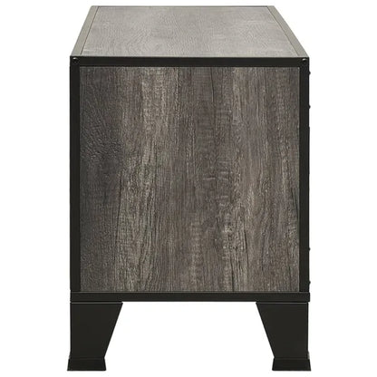 TV Stand Gray 41.3"x14.2"x18.5" Metal and MDF