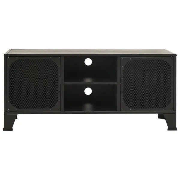 TV Stand Gray 41.3"x14.2"x18.5" Metal and MDF