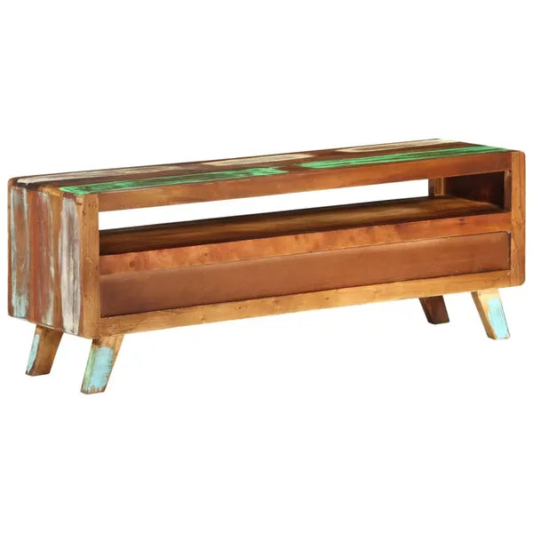 TV Stand Multicolor 43.3"x11.8"x15.7" Solid Wood Reclaimed