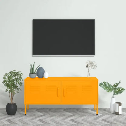 TV Stand Mustard Yellow 41.3"x13.8"x19.7" Steel