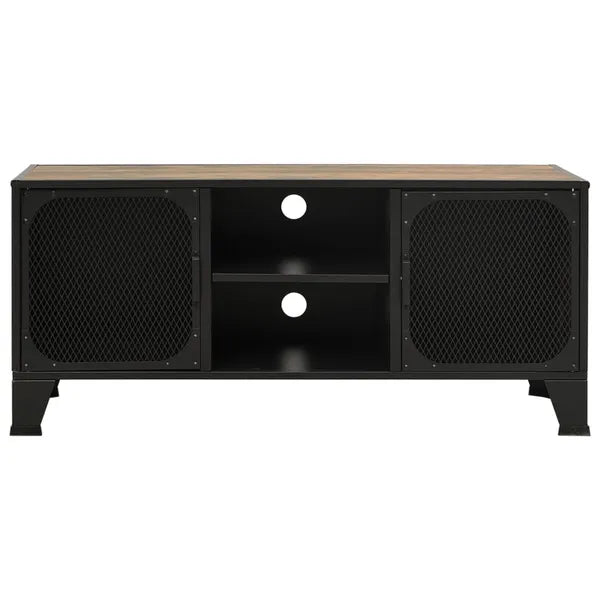 TV Stand Rustic Brown 41.3"x14.2"x18.5" Metal and MDF