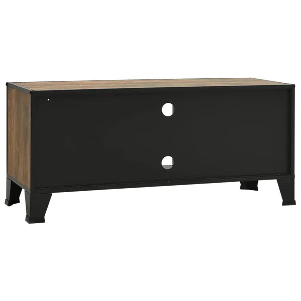 TV Stand Rustic Brown 41.3"x14.2"x18.5" Metal and MDF