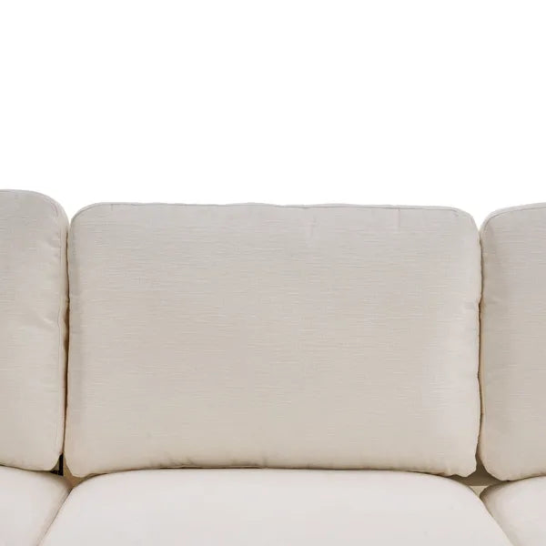 U-Shaped 4-Seat Indoor Modular Sofa Creamy-White