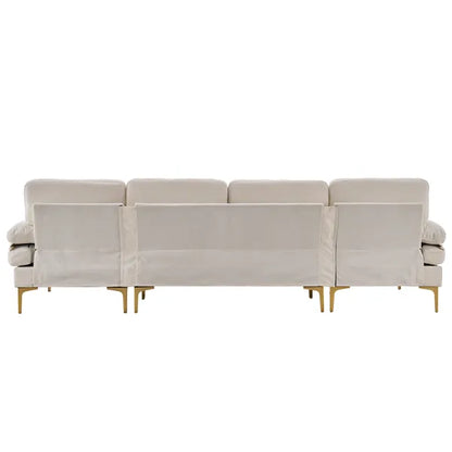 U-Shaped 4-Seat Indoor Modular Sofa Creamy-White