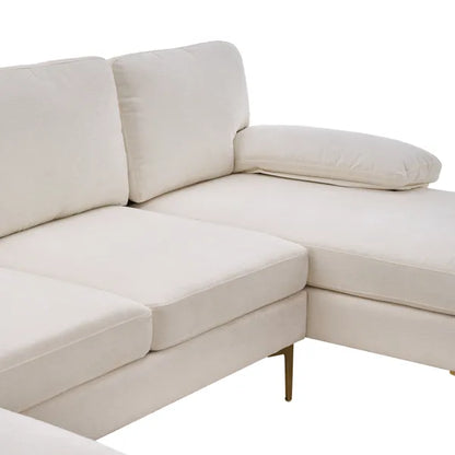 U-Shaped 4-Seat Indoor Modular Sofa Creamy-White