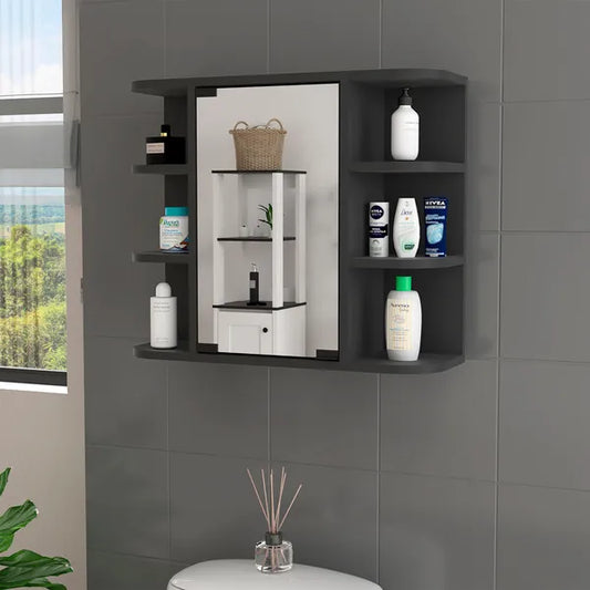 Valdez Medicine Cabinet With Six Shelves; Mirror Cabinet