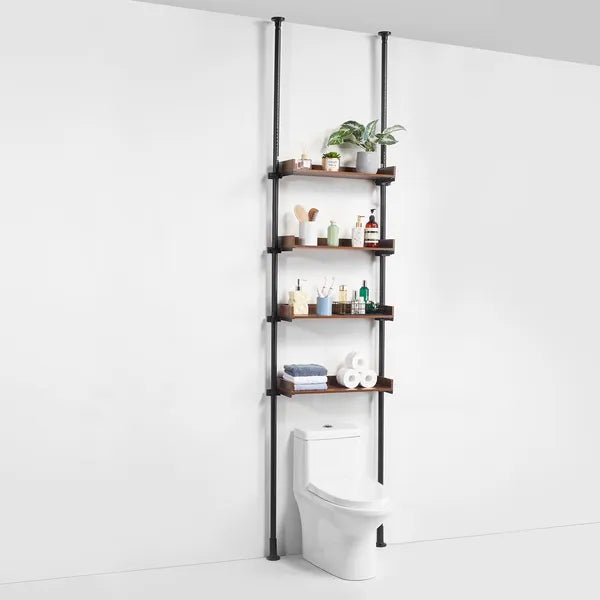 VEVOR Over the Toilet Storage 4-Tier Bathroom Shelf Rack Space Saver Organizer