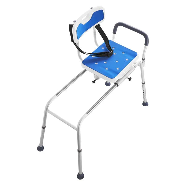 VEVOR Sliding Tub Transfer Bench Shower Chair with 360 Degree Swivel Seat 400LBS