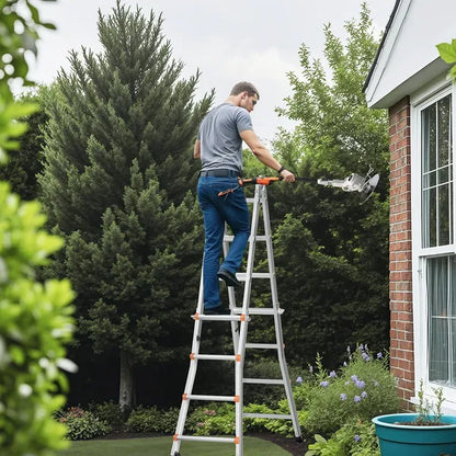 VEVOR Telescoping Ladder A Frame 13 FT Extension Multi-Function for Homework