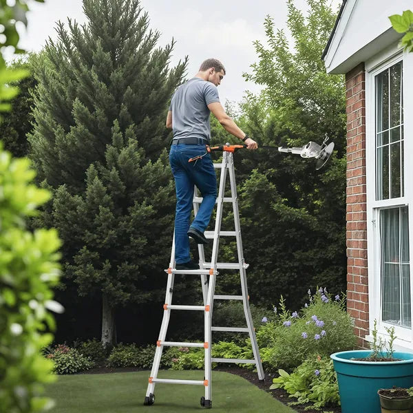 VEVOR Telescoping Ladder A Frame 16.7 FT Extension Multi-Function for Homework