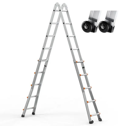 VEVOR Telescoping Ladder A Frame 16.7 FT Extension Multi-Function for Homework