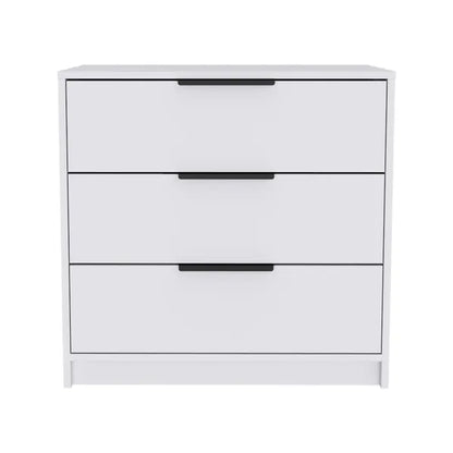 White 3-Drawer Rectangle Dresser