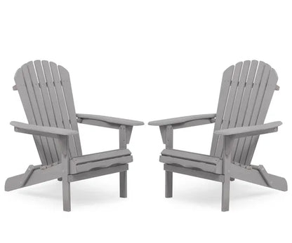 Wood Lounge Patio Chair for Garden Outdoor Wooden Folding Adirondack Chair Set of 2 Solid Cedar Wood Lounge Patio Chair for Garden, Lawn, Backyard,