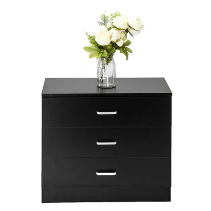 Wood Simple 3-Drawer Dresser Black