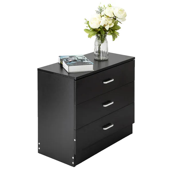 Wood Simple 3-Drawer Dresser Black