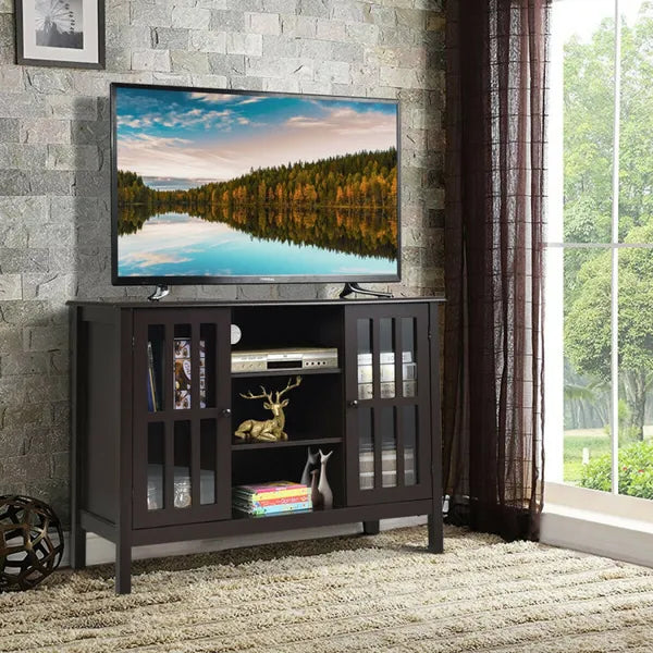 Wooden TV Stand Console Cabinet for 50 Inches TV