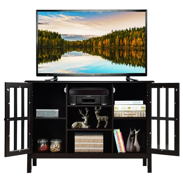 Wooden TV Stand Console Cabinet for 50 Inches TV